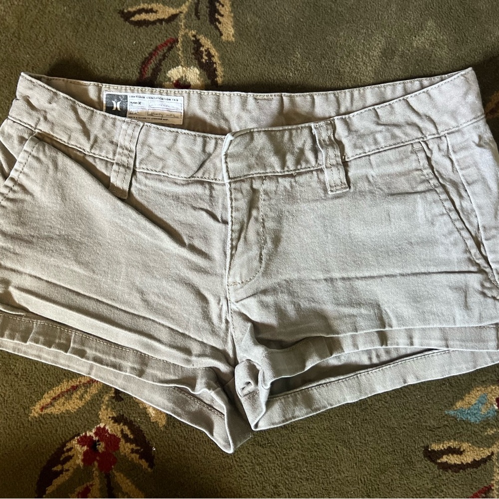 Hurley Women's Light Gray Cargo Shorts